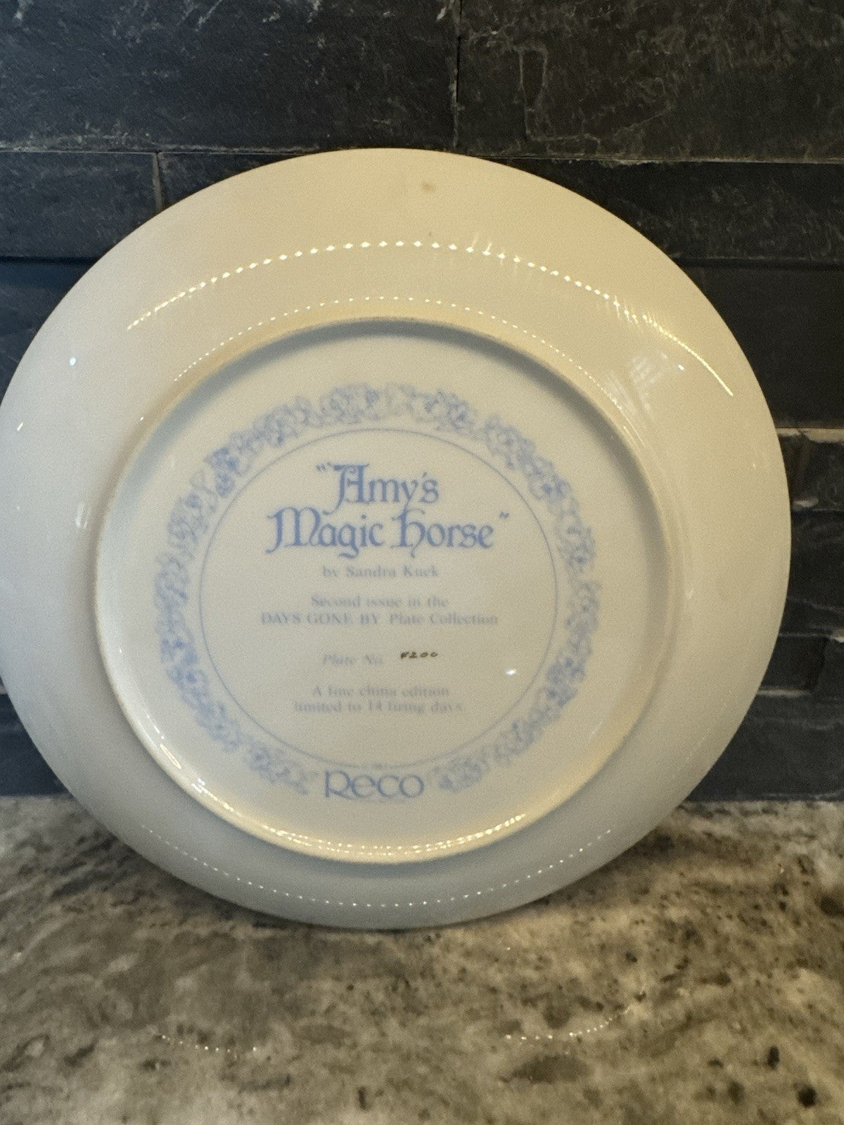 Sandra Kuck "Amy's Magic Horse" Collector's 9.5" Plate