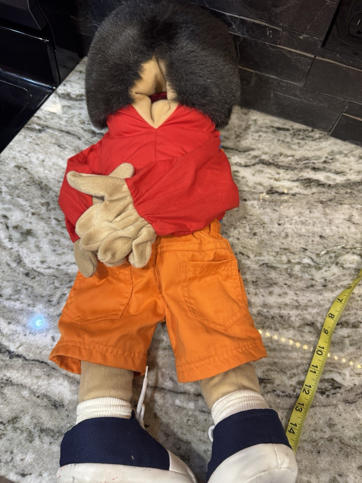 Muppet - Style Full Body Ventriloquist Style Puppet 25” Boy Striped Shirt Orange