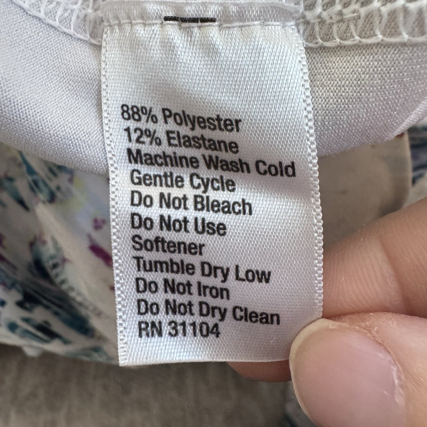 Zelos Women’s Leggings Small White Abstract Print Stretch Athletic Yoga Pants