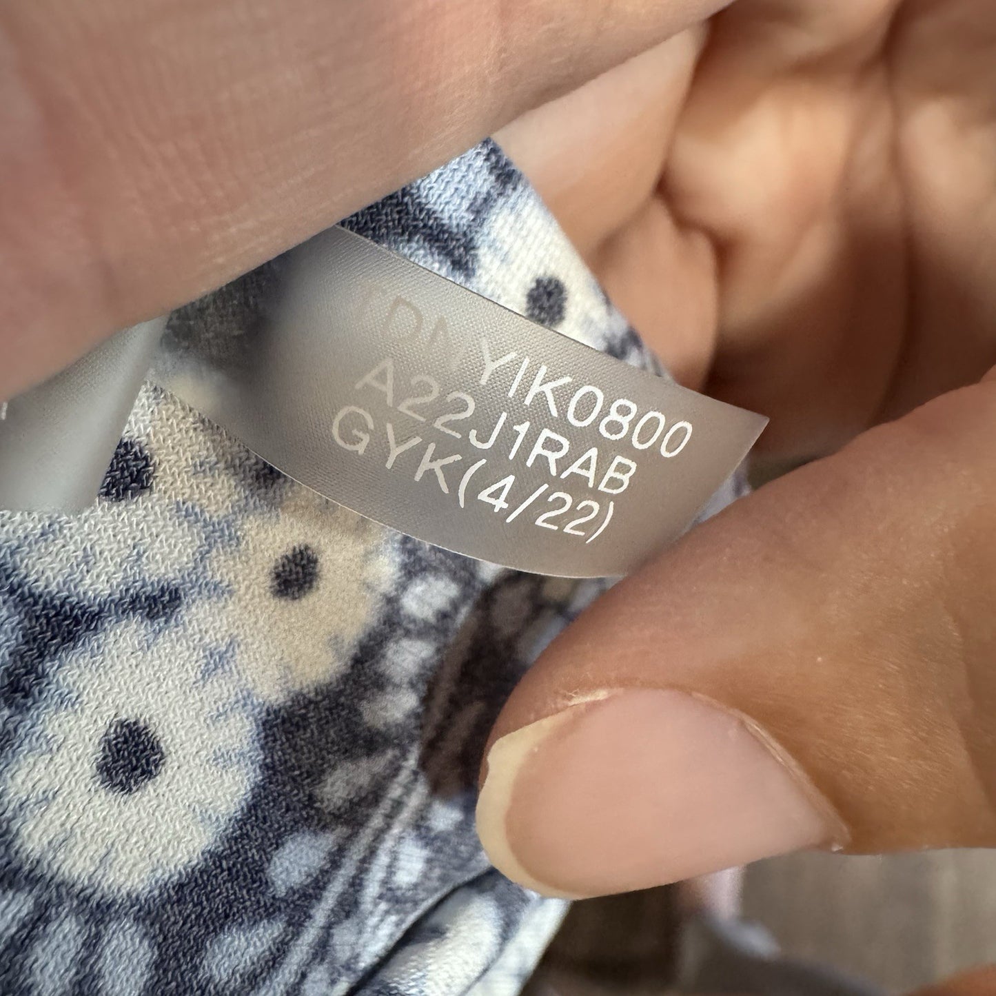 Tommy Hilfiger Blue Floral Tiered Sleeveless Dress Size 10 | V-Neck Fit & Flare