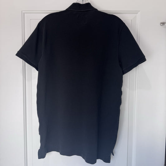 Abercrombie & Fitch Black Polo Shirt Mens Large Short Sleeve Logo