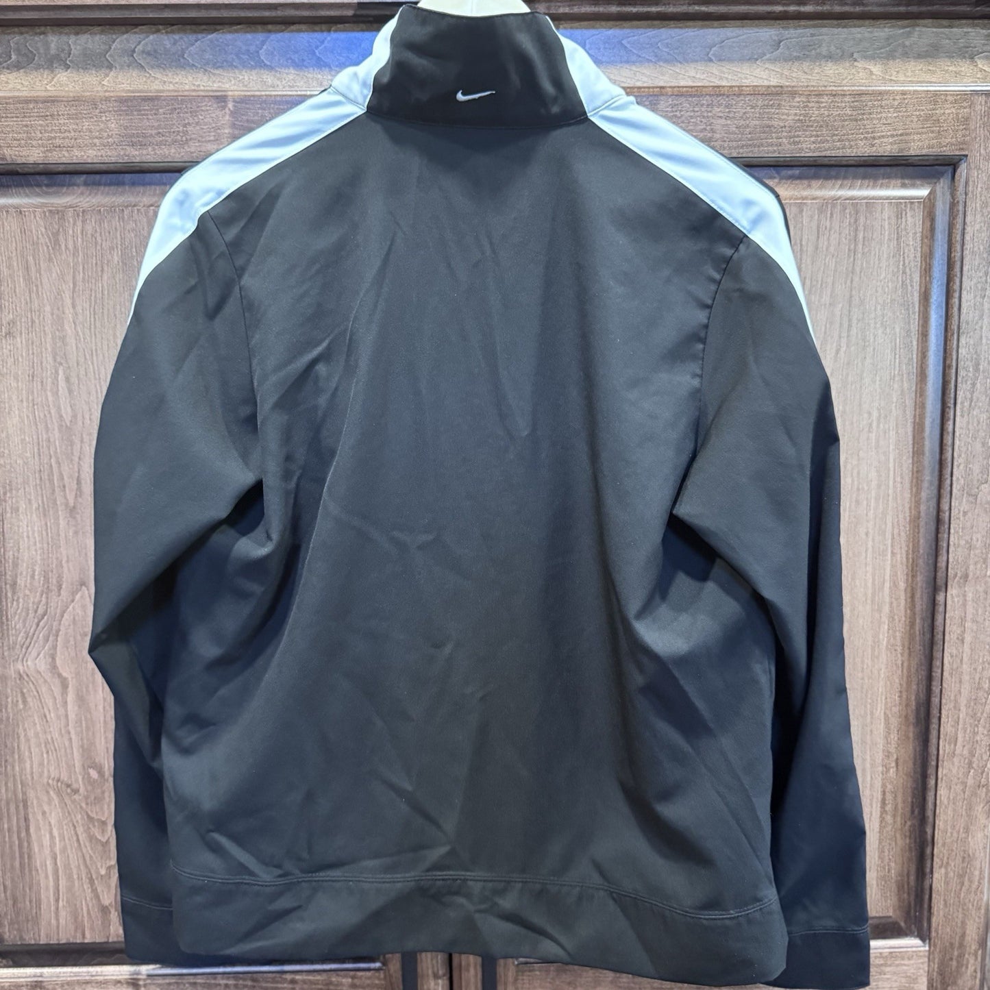 Vintage Nike Black Full Zip Track Jacket Women’s Medium M Retro Swoosh VTG Style