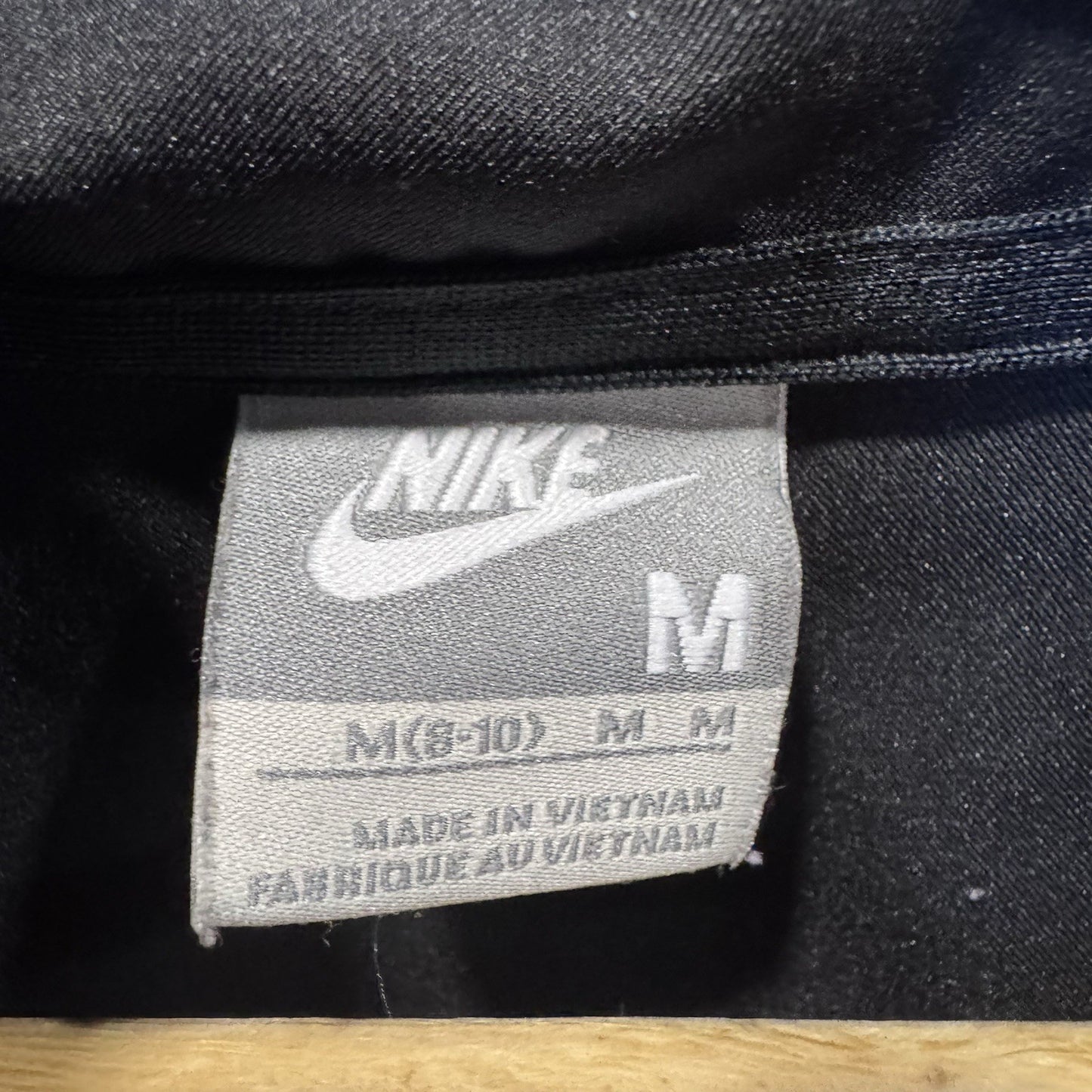 Vintage Nike Black Full Zip Track Jacket Women’s Medium M Retro Swoosh VTG Style