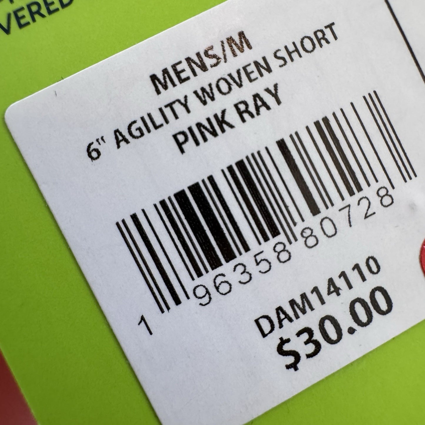 DSG Mens 6” Agility Woven Athletic Shorts Pink Ray Size M NWT