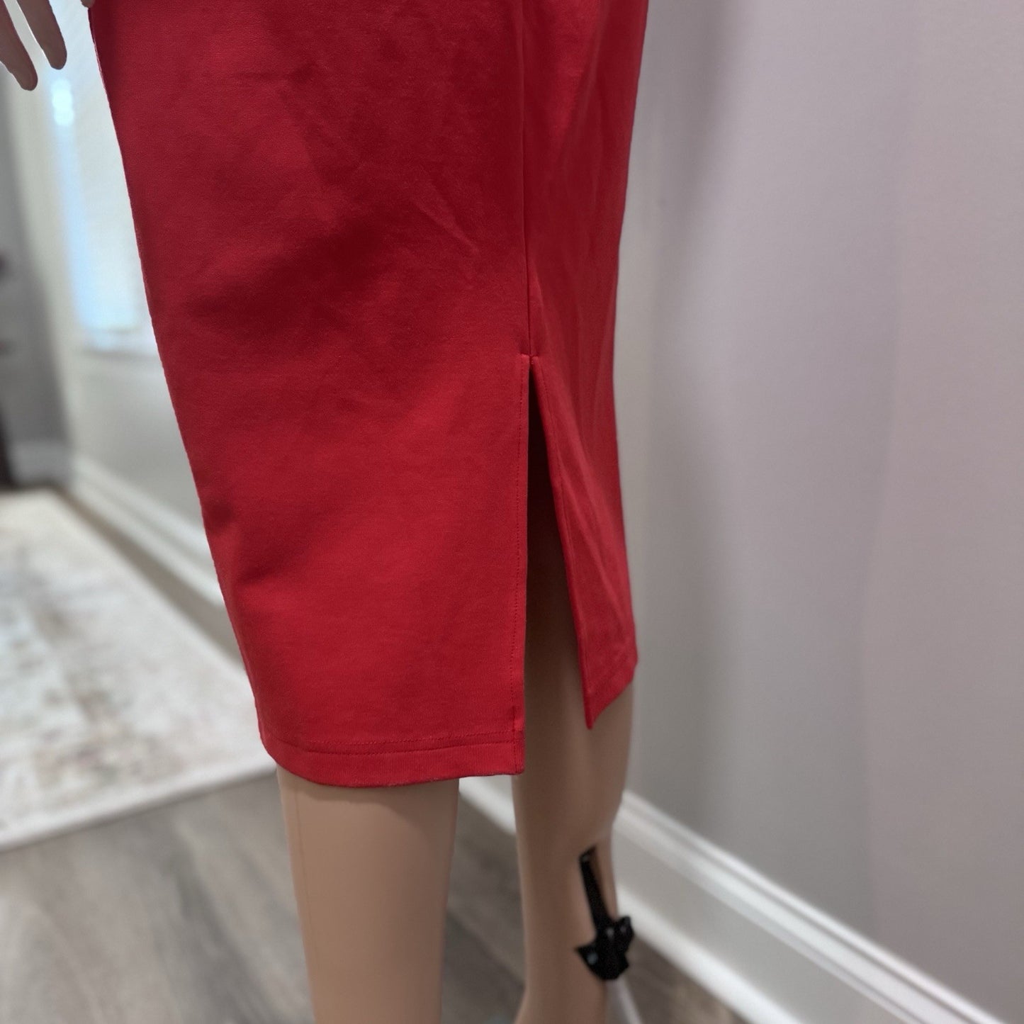Guess Jules Backless Midi Dress Tango Red Women’s Size L NWT Sexy Cocktail Party