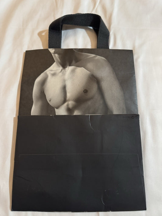 Vintage Abercrombie & Fitch FIERCE Guy GIFT Shopping BAG 12” X 9” muscle Rare !!