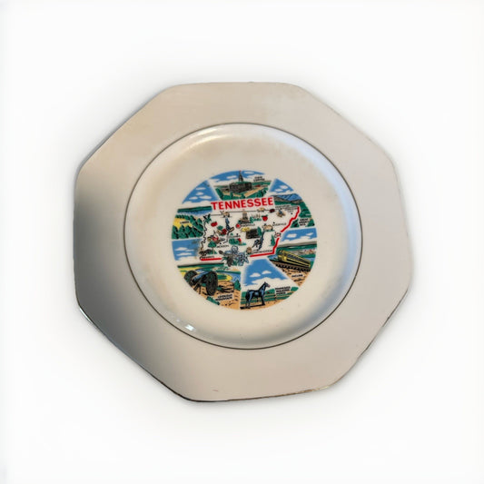 Vintage Decorative Porcelain Travel Plate Tennessee Collector Rare