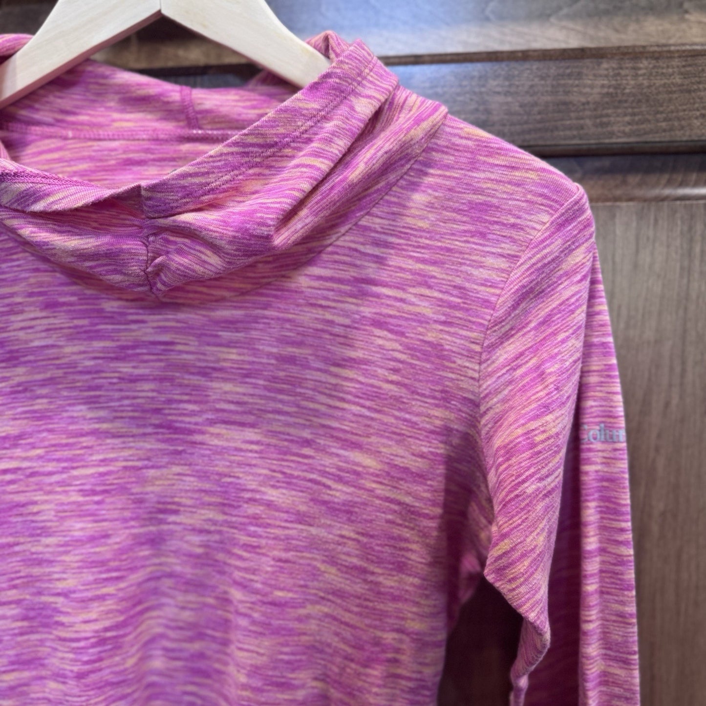 Columbia Women’s Omni-Wick Pullover Hoodie M Pink Heather Long Sleeve