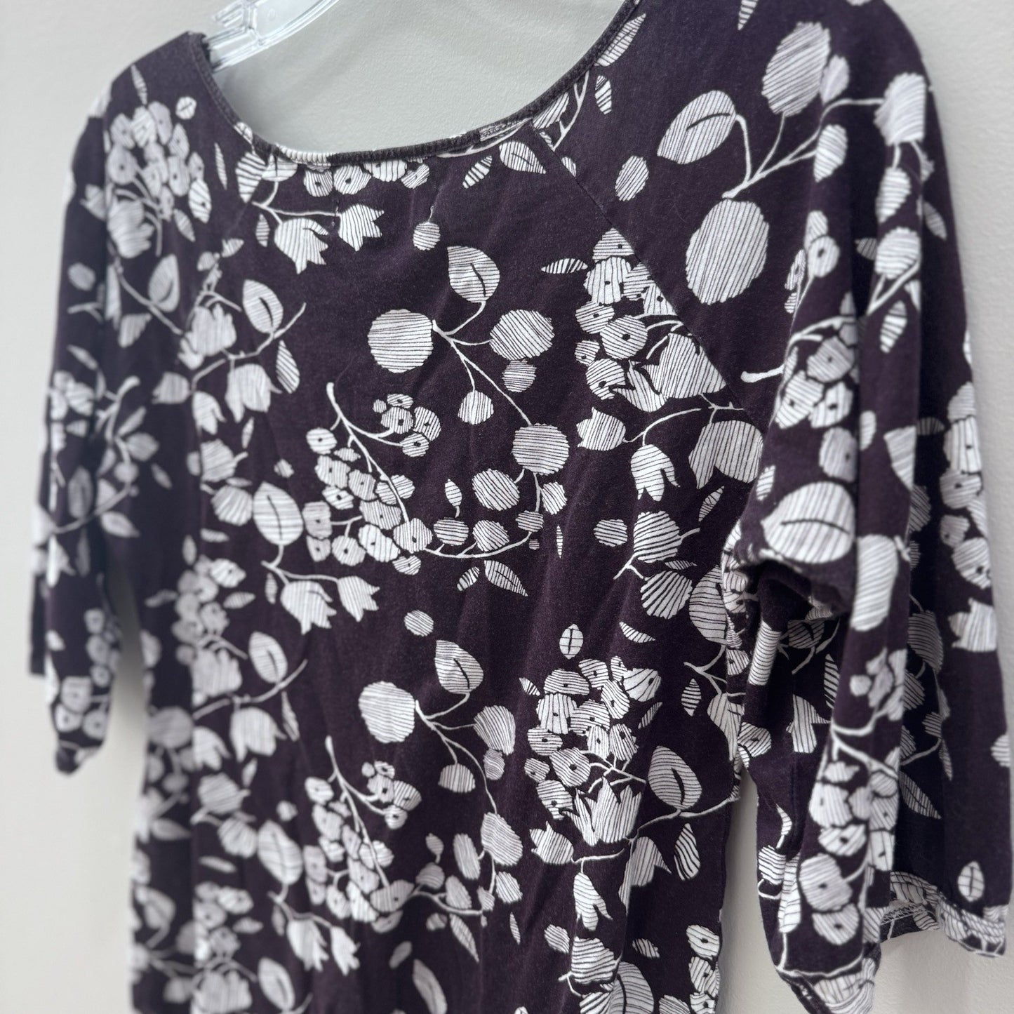 American Eagle Purple Floral Babydoll Y2K Top Women’s Medium