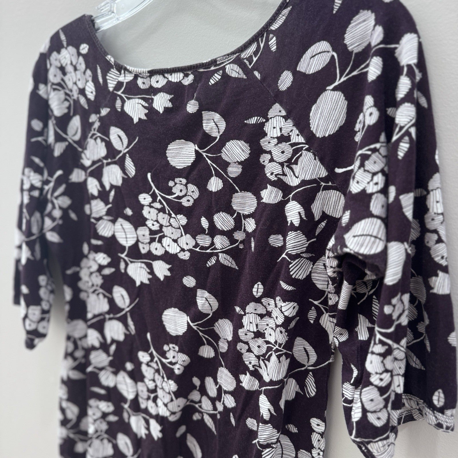 American Eagle Purple Floral Babydoll Y2K Top Women’s Medium