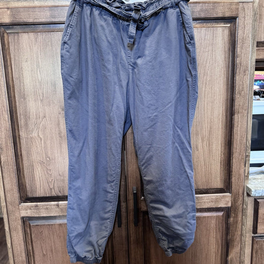 Hollister Ultra High-Rise Jogger Pants Size L Gray Paperbag Waist Belted lounge