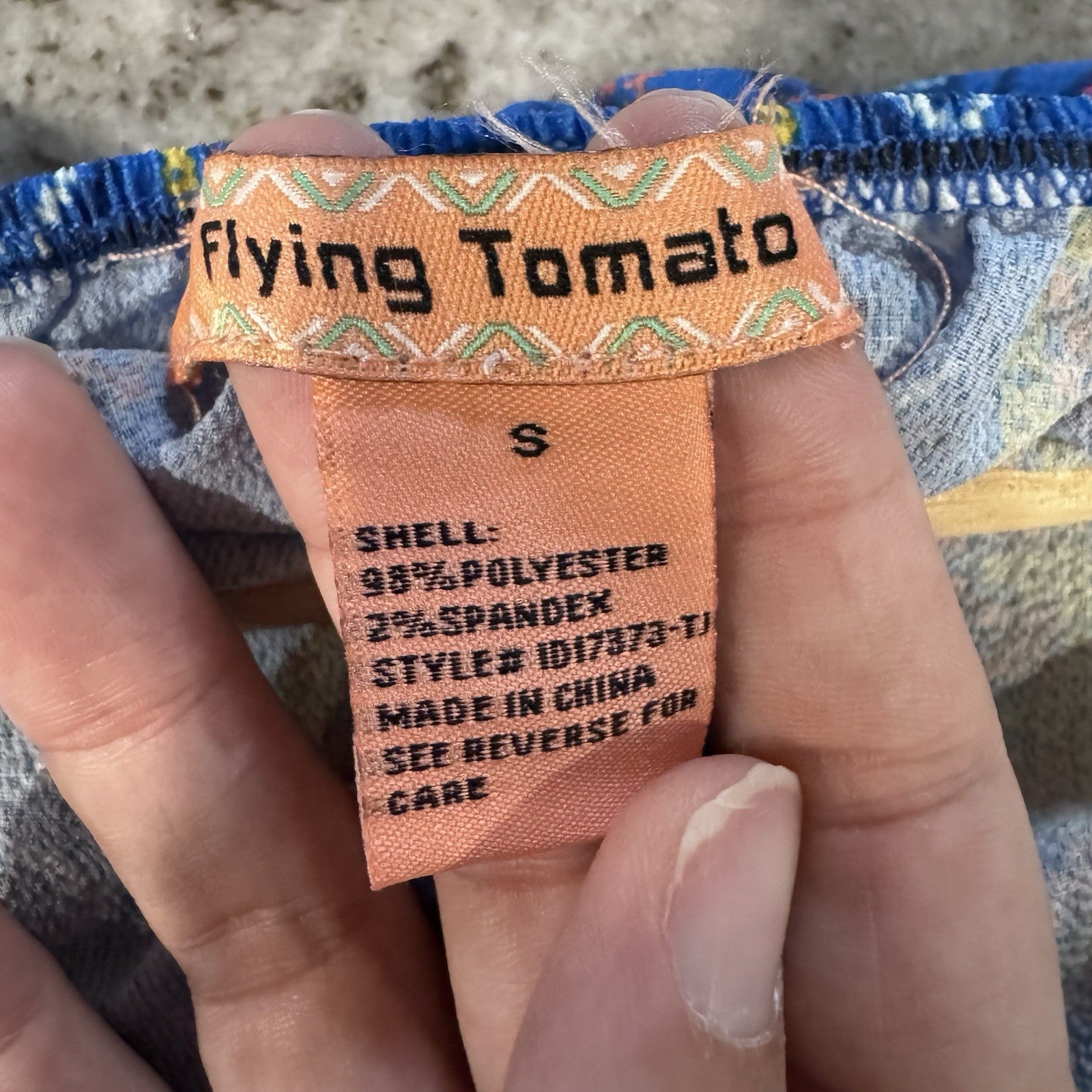 Flying Tomato Halter Maxi Dress Small Boho Festival Aztec Print Blue Pink Tribal