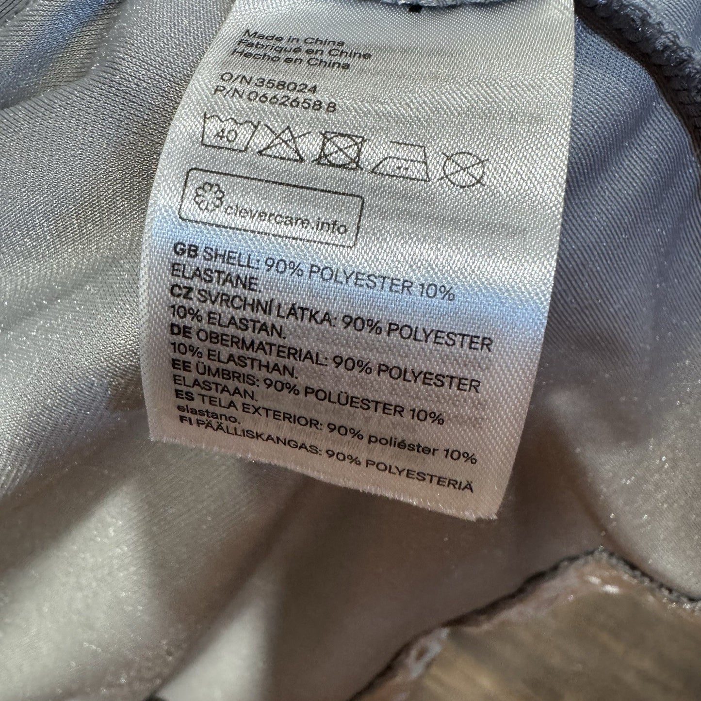 Divided by H&M Crushed Velvet Open Front Blazer Jacket Gray Silver Size Medium