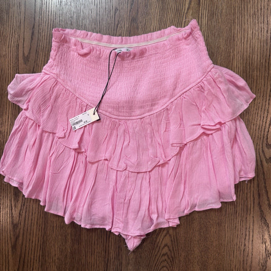 Mixology Gab Kate Ruffle Mini Skort Baby Pink Size Small NWT $58