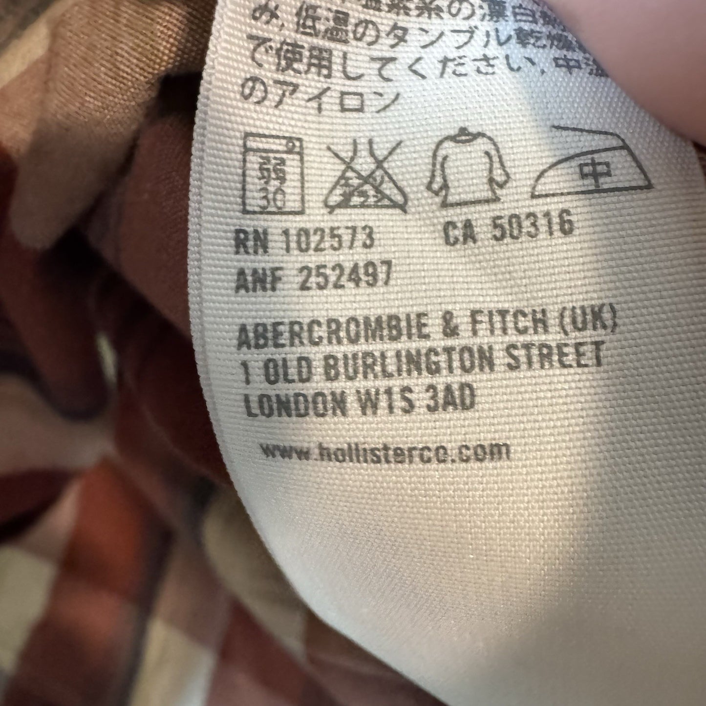 Hollister Men’s Western Plaid Shirt Small Snap Button Pearl Red Navy Cotton