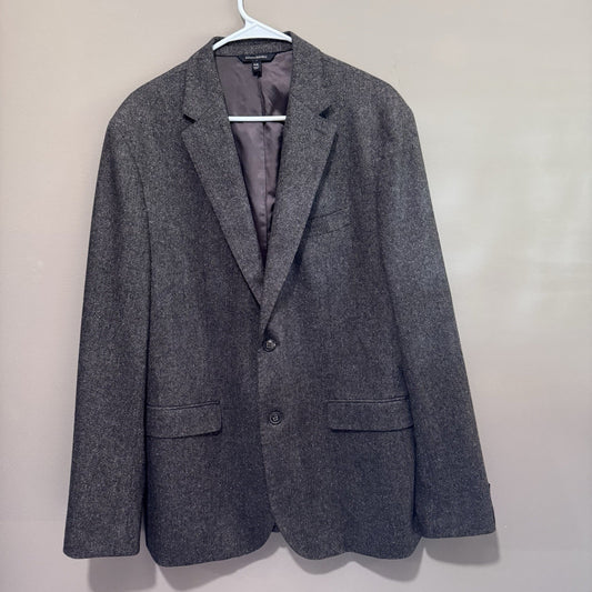 NWT Banana Republic Wool Blazer Jacket 44L Gray Herringbone Tweed Sport Coat