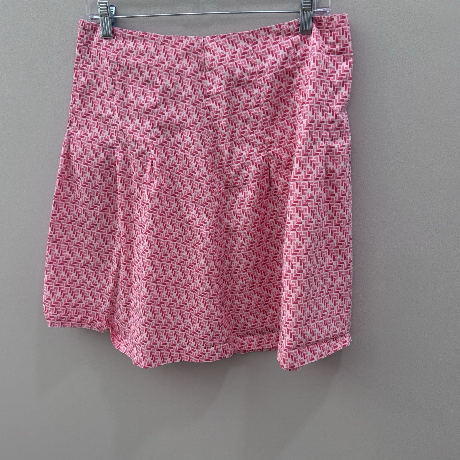 Old Navy Y2K Pink Geometric Print A-Line Skirt Women’s Sz 8 Cotton 2005