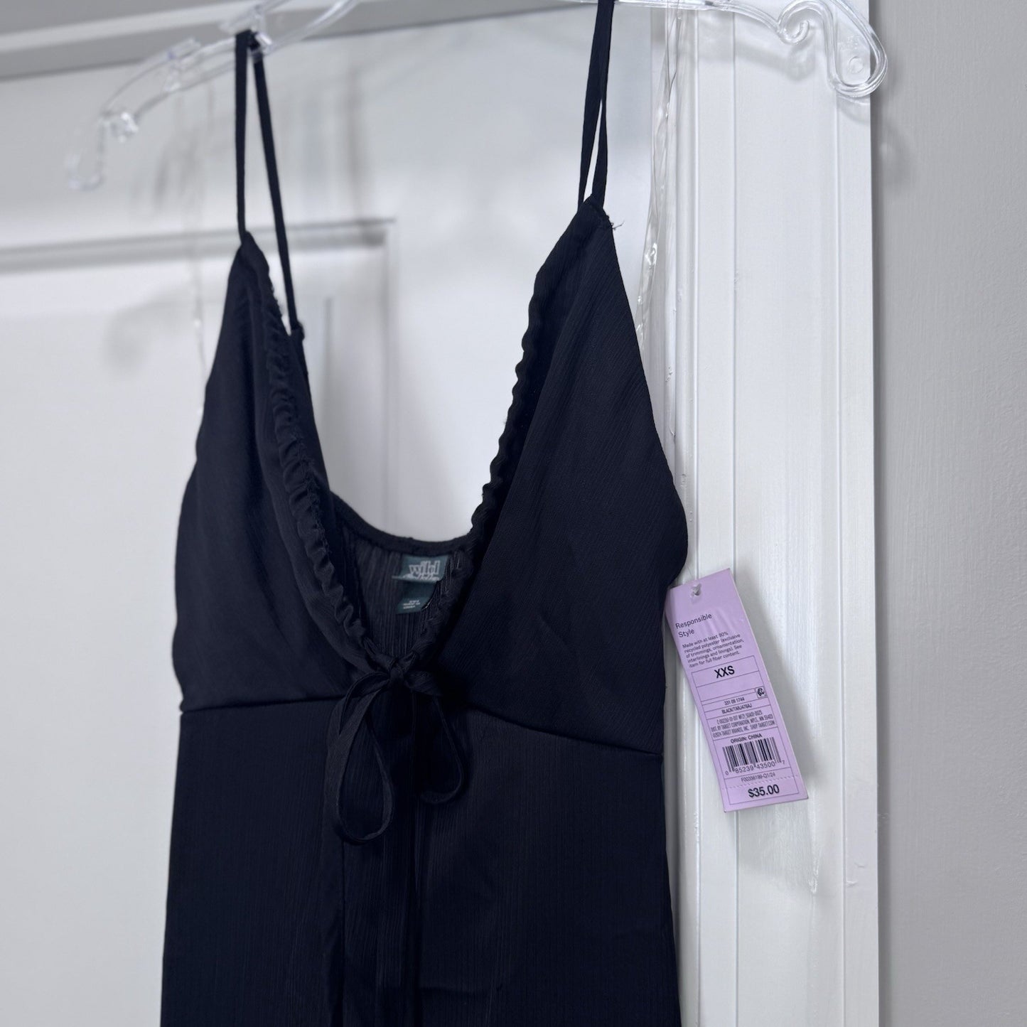 Wild Fable Black Sleeveless Wide Leg Jumpsuit NWT Women’s XXS Adjustable Straps