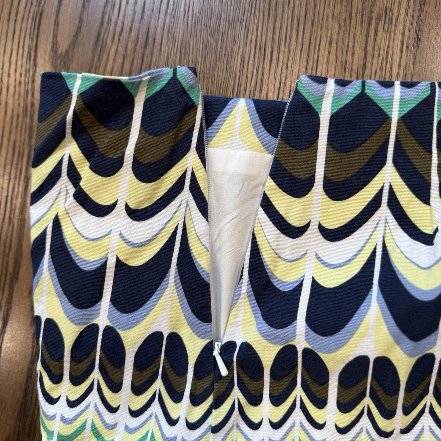 Talbots Skirt Womens 6P Petites Multicolor Retro Pattern Indie Straight Pencil