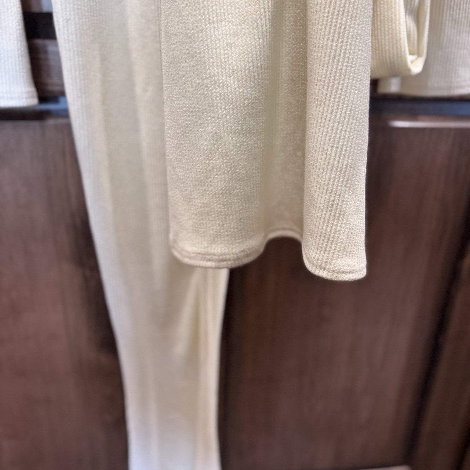 NWT PrettyLittleThing Maternity Cream Ribbed Jumpsuit – Size 12 US / 16 UK