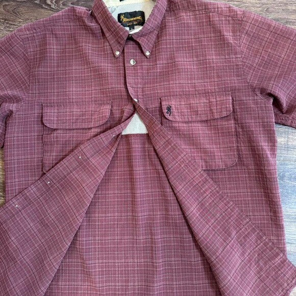 Vintage Browning RB6 Travel Gear Button-Up Shirt - Size L