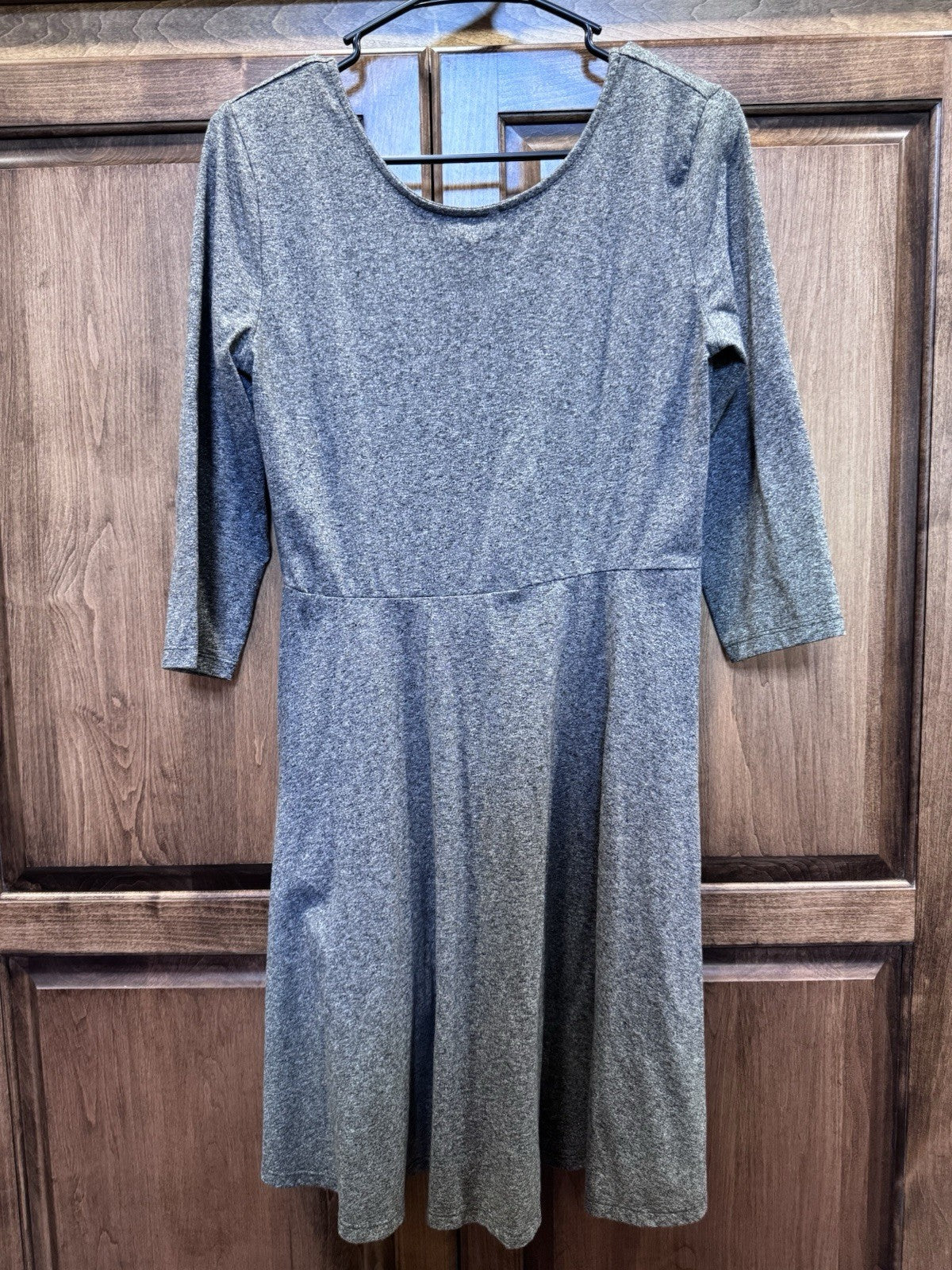 H&M Divided Basic Gray 3/4 Sleeve A-Line Dress - Size M