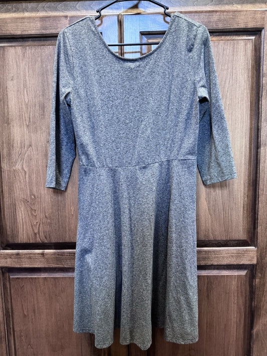 H&M Divided Basic Gray 3/4 Sleeve A-Line Dress - Size M