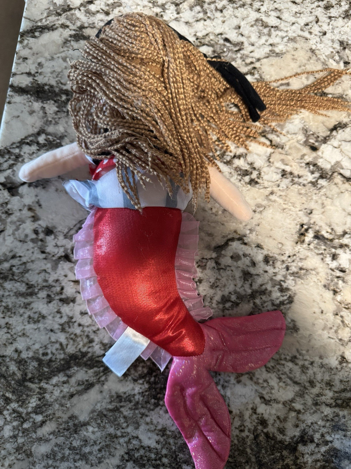 Vintage Fiesta Mermaid Pirate Girl Plush Doll. Sparkles