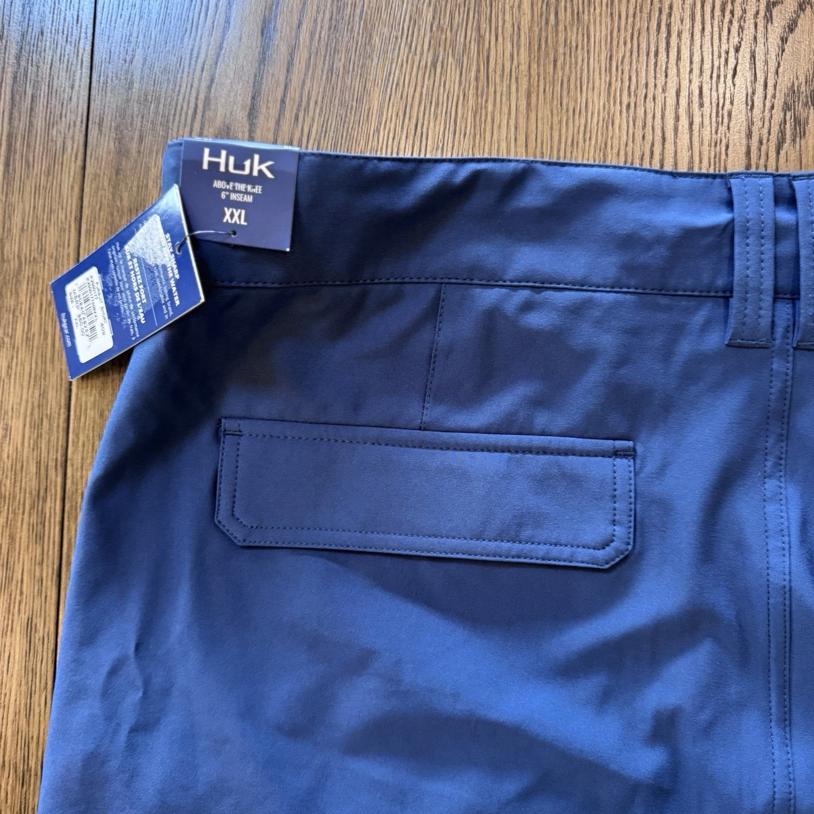 Huk Pursuit Shorts Men’s XXL Navy Blue 8” Inseam Fishing Outdoor Stretch NWT $60