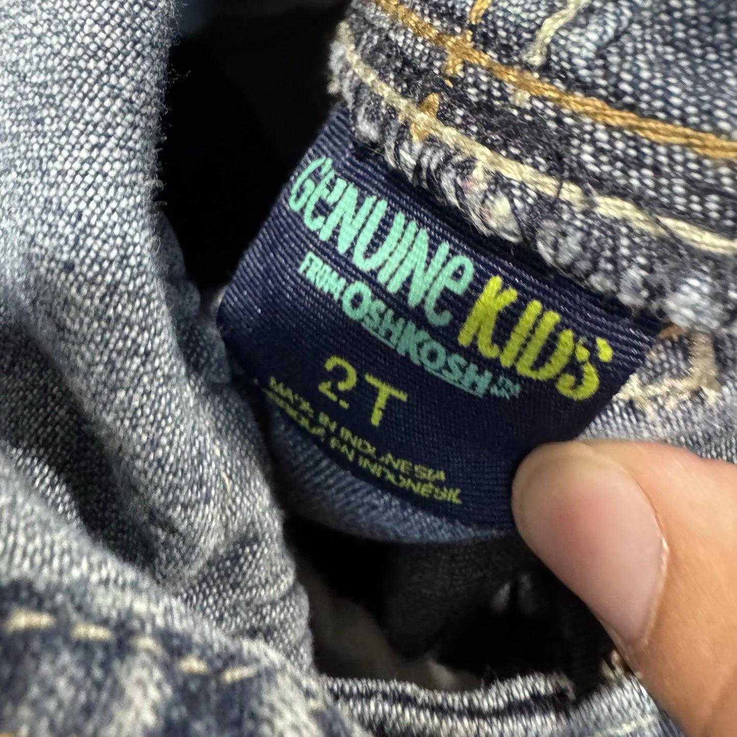 VTG Genuine Kids from OshKosh Boys Denim Overalls Size 2t Blue Jean Vintage