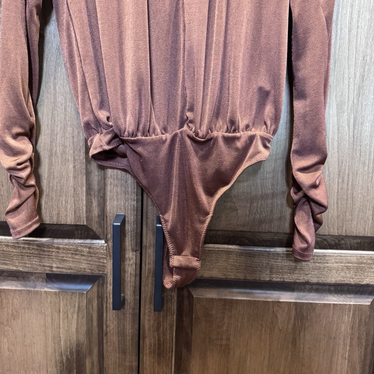 Intimately Free People Women's Turnt Thong Bodysuit Copper Color Size Small