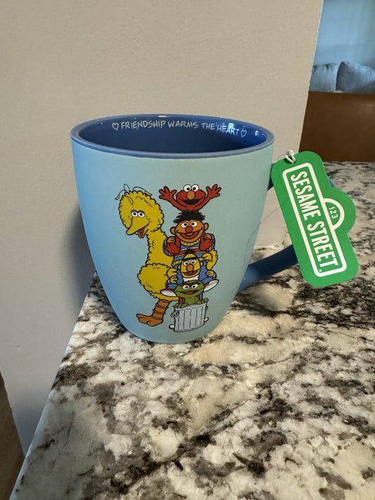 NEW Sesame Street Coffee Mug-"Friendship Warms The Heart"