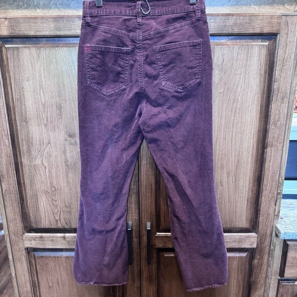 UO BDG Kick Flare High Rise Corduroy Pants Raw Hem