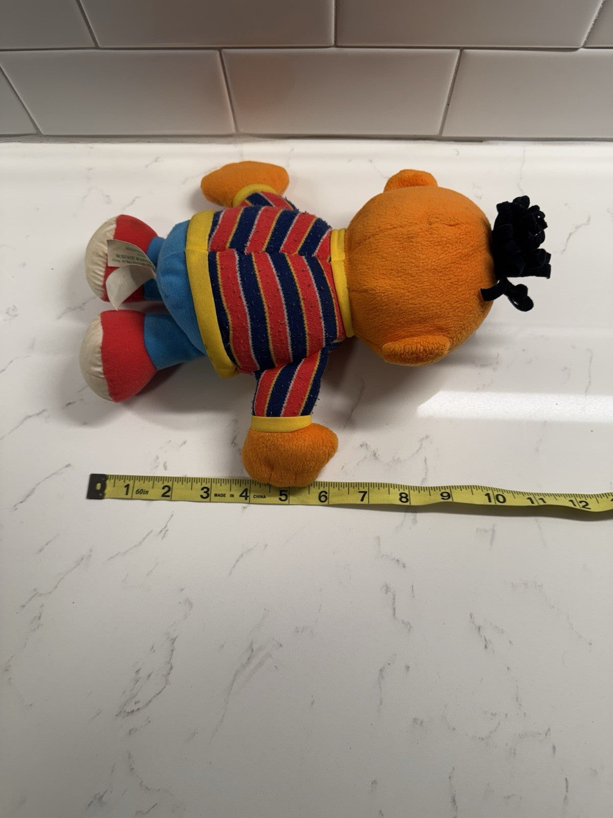 Vintage 2002 Fisher Price Sesame Street Bert 10” Plush Stuffed Toy