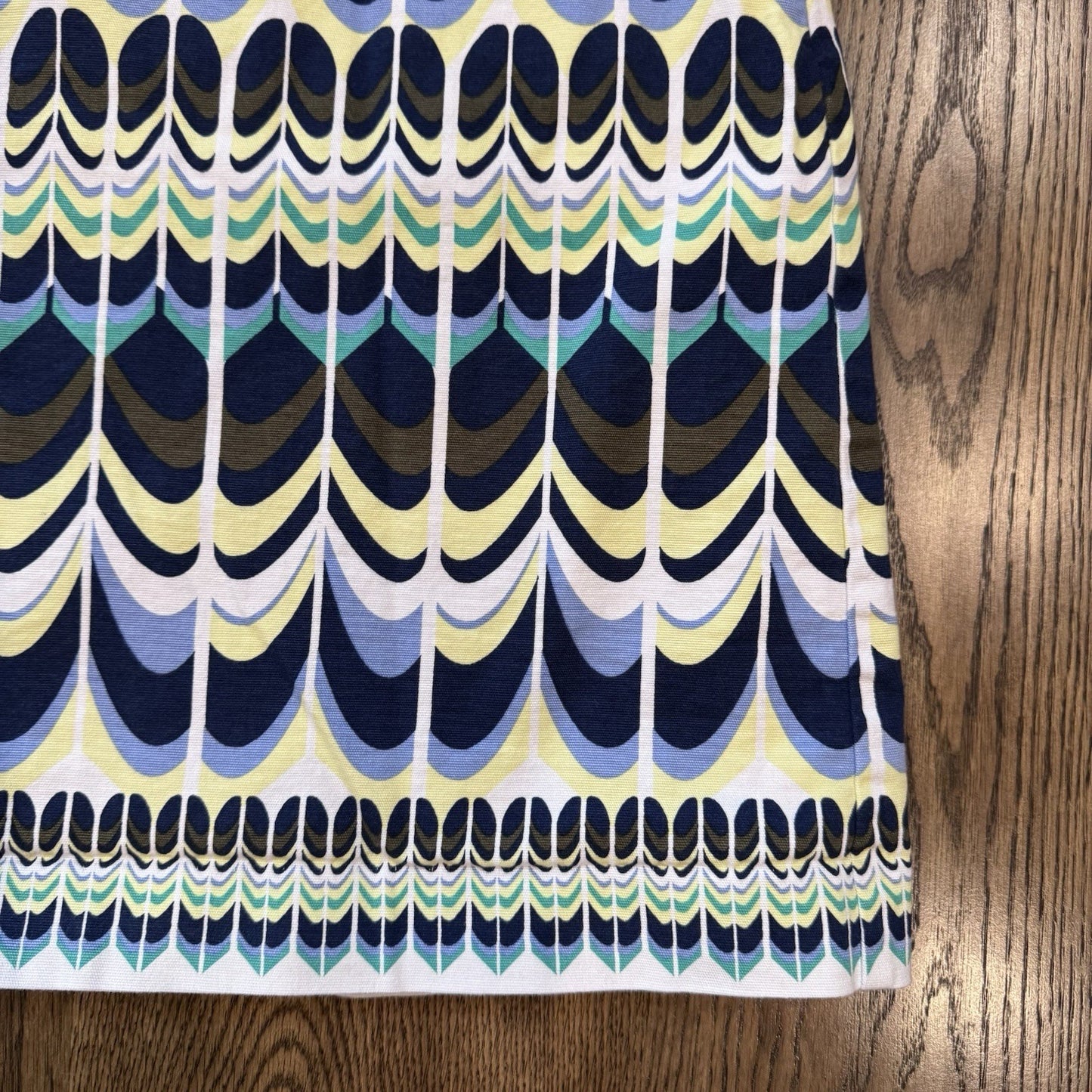 Talbots Skirt Womens 6P Petites Multicolor Retro Pattern Indie Straight Pencil