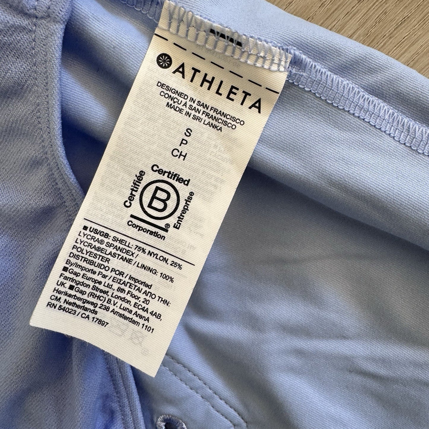 Athleta Womens Light Blue Athletic Shorts Drawstring Lined Size Small