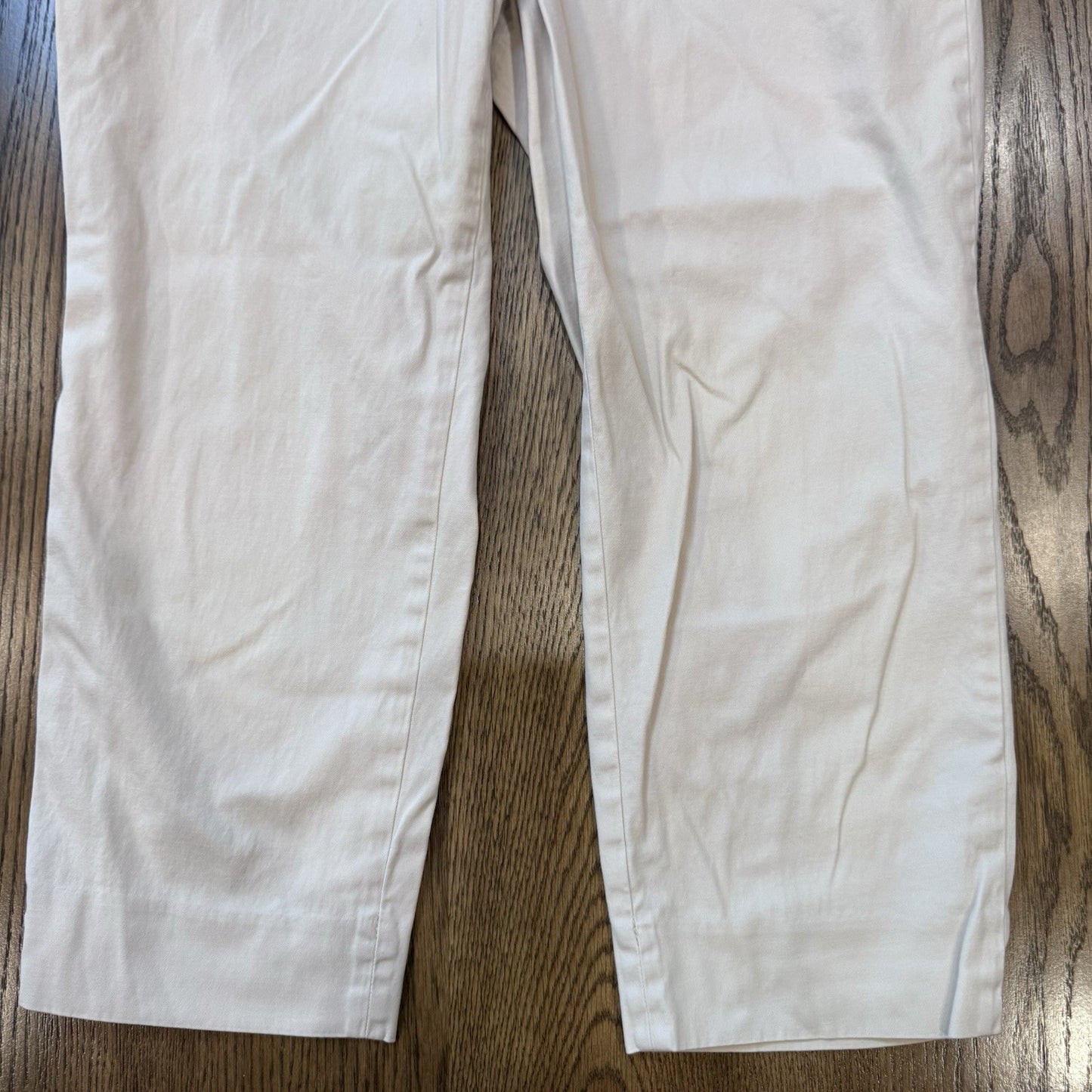 Talbots Petites Perfect Crop Pants 6P Curvy | White Stretch Cotton