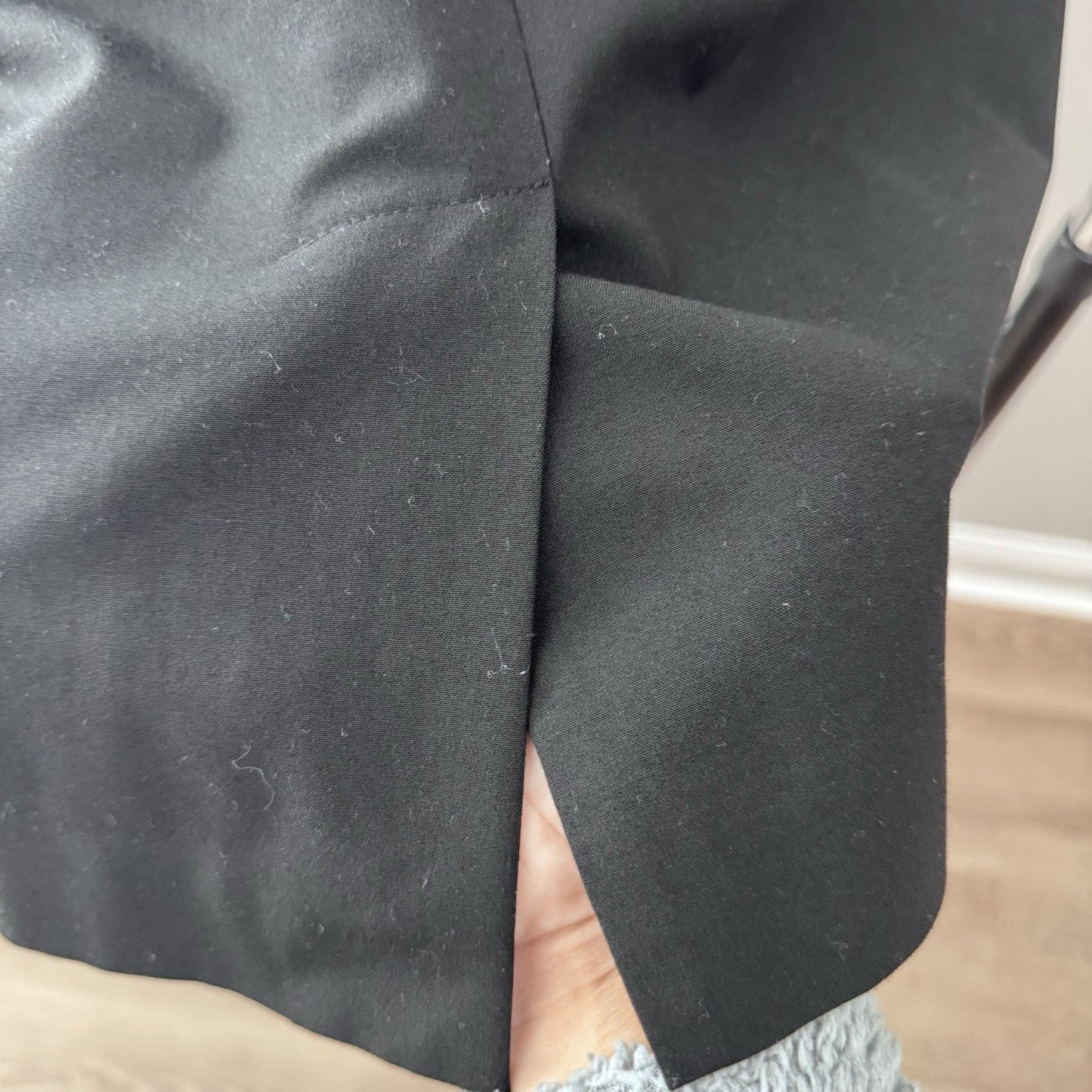 Anne Klein A Line Skirt Size 12 Black Stretch Lined Career Workwear