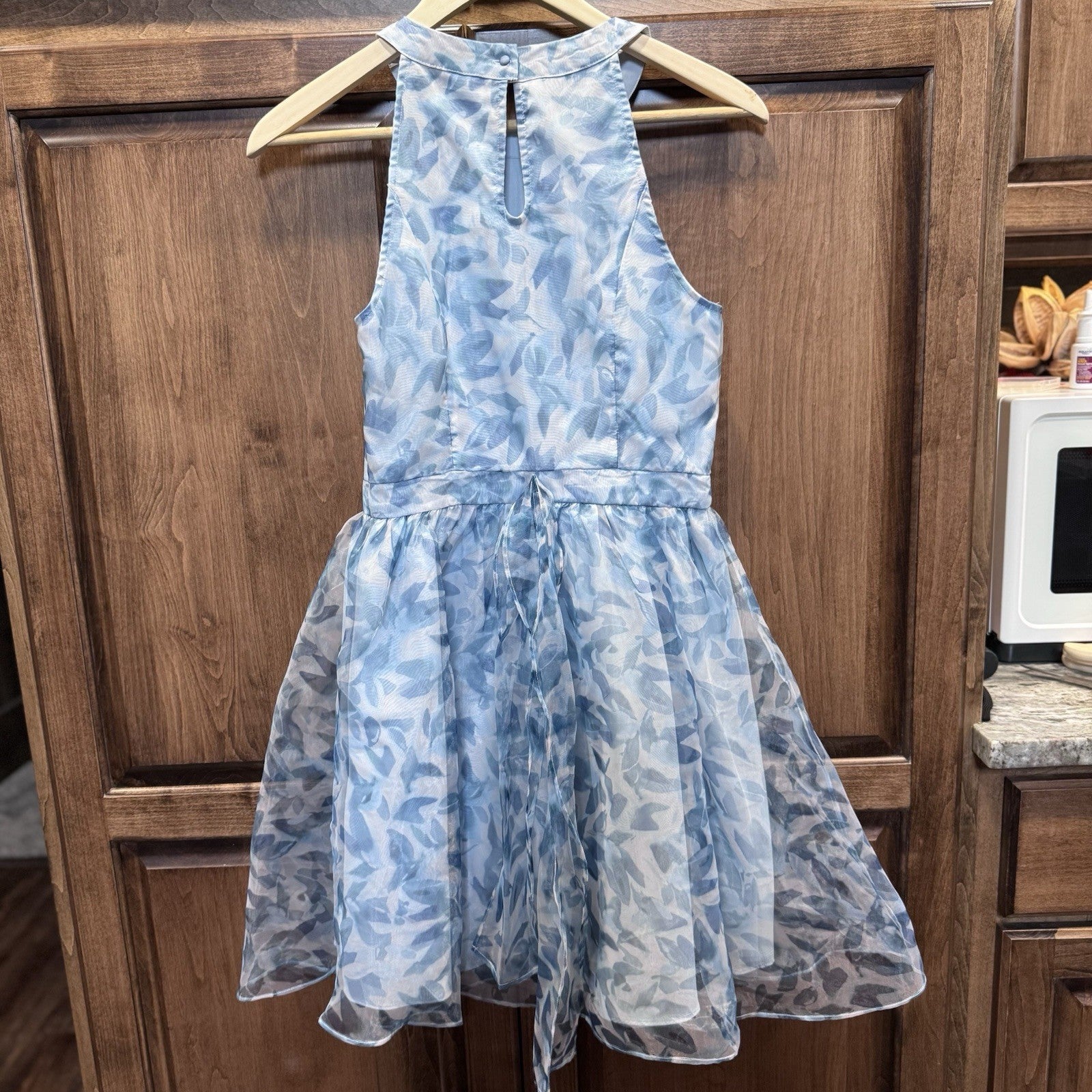 Disney Cinderella LC Lauren Conrad Blue Floral Fit & Flare Dress Size 6