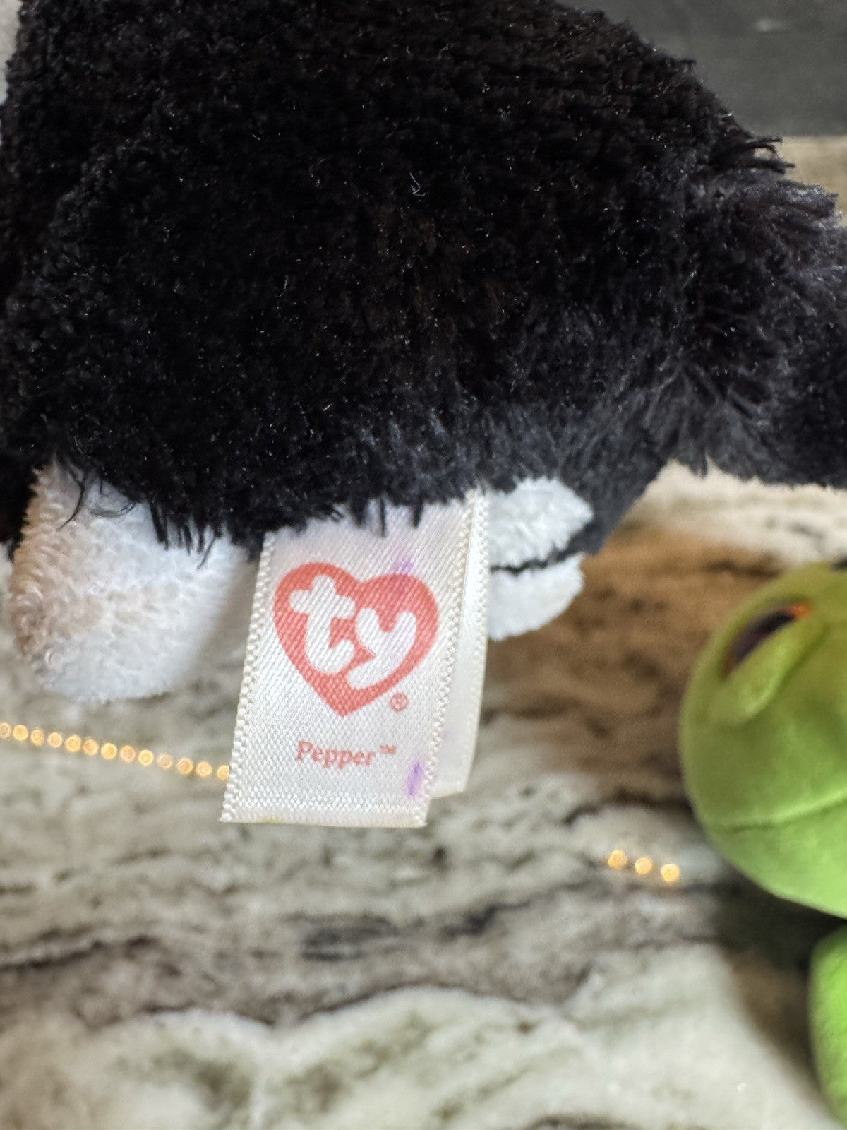 LOT (3) TY BEANIE BOOS Patsey The Poodle, Pepper The Cat, And Zippy The Turtle