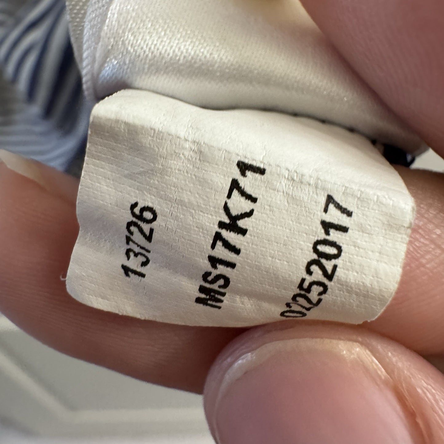 Peter Millar Striped Polo Shirt Men’s Medium Navy White Crown Logo Golf