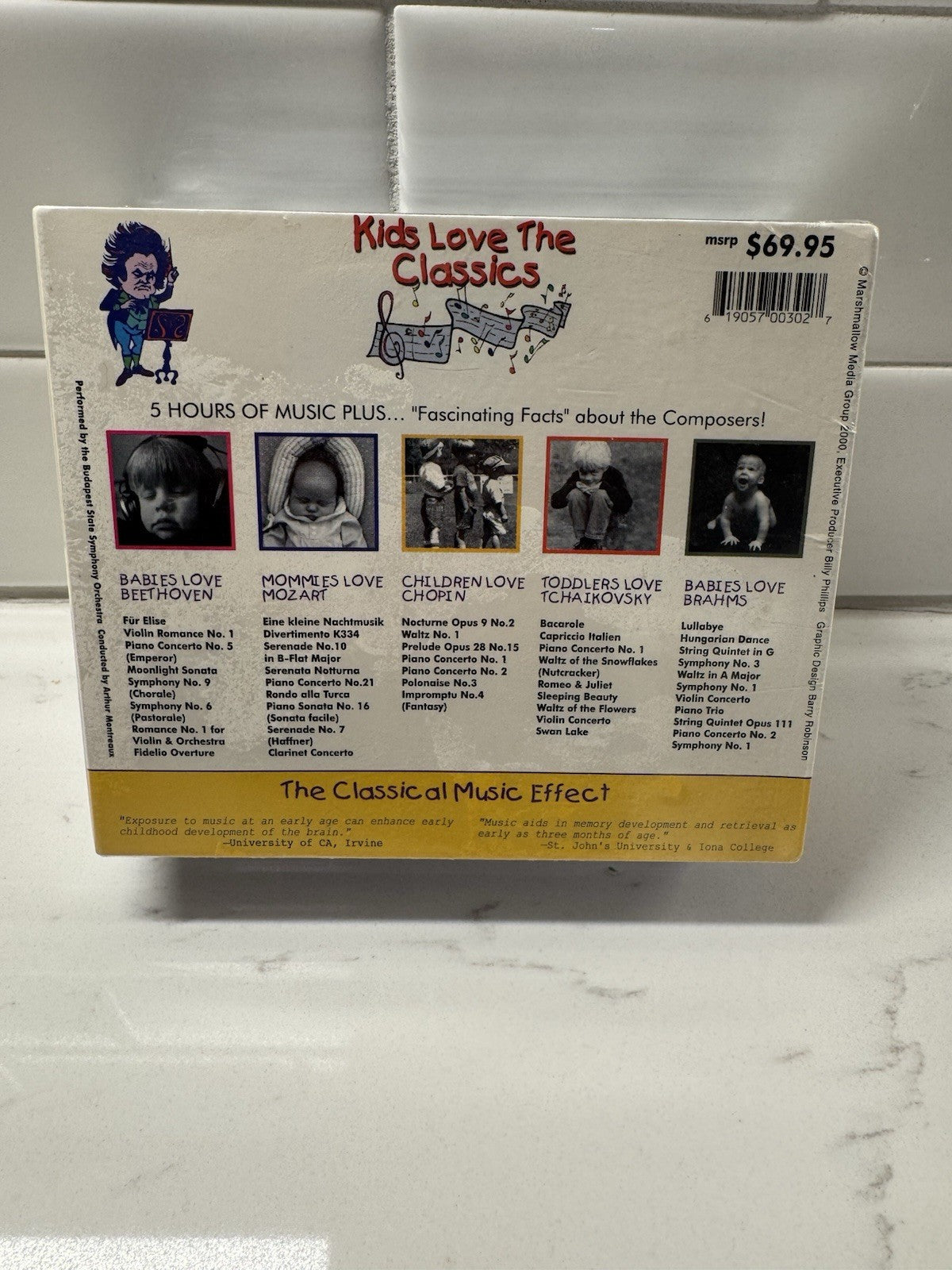 Kids Love the Classics 5 CD Box Set Classical Music Effect Mozart Beethoven NEW!