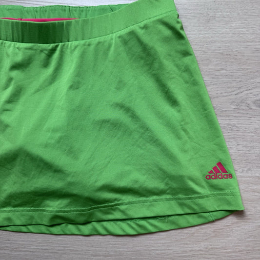 Adidas Barricade Tennis Skort Green Pink ClimaLite Athletic Skirt Women S