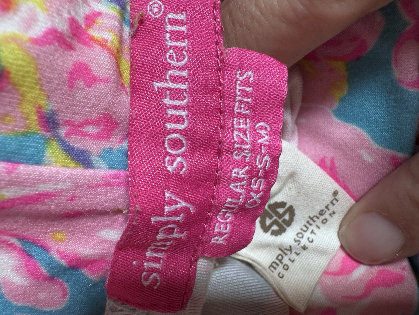 Simply Southern Leggings Lot of 4 | XS-S-M |Tropical Prints | Criss-Cross Ankles