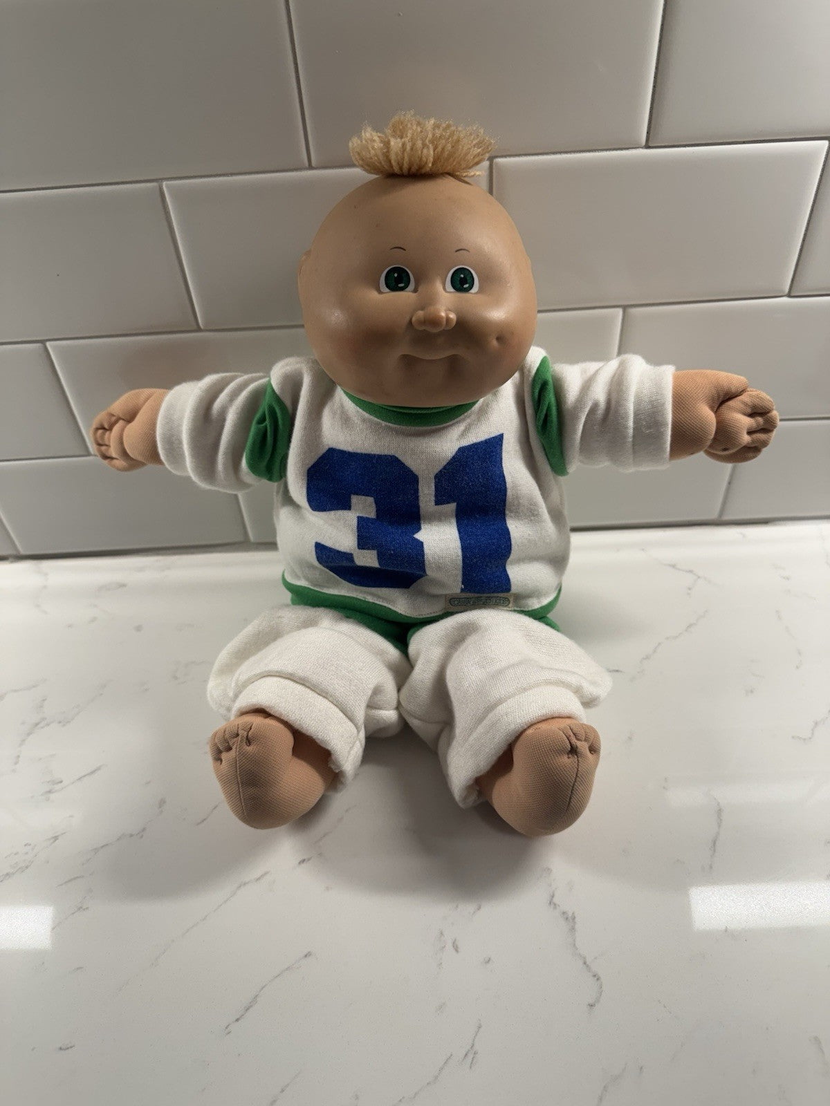 Vintage 1980s 1985 Cabbage Patch Kids Doll Blue Eyes Xavier Roberts