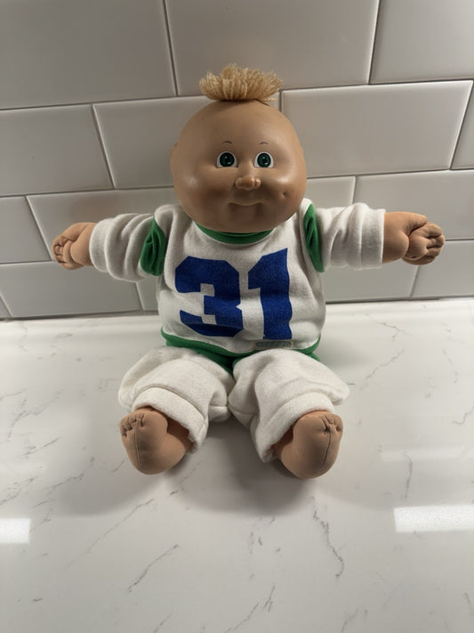Vintage 1980s 1985 Cabbage Patch Kids Doll Blue Eyes Xavier Roberts