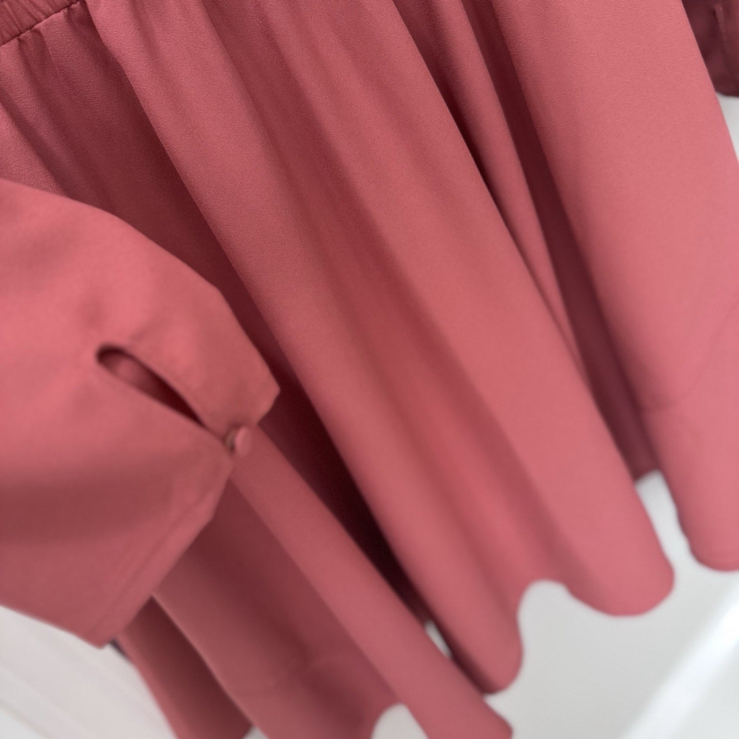 Express Women’s Large Pink Long Sleeve Mini Dress Elastic Waist Boho Style