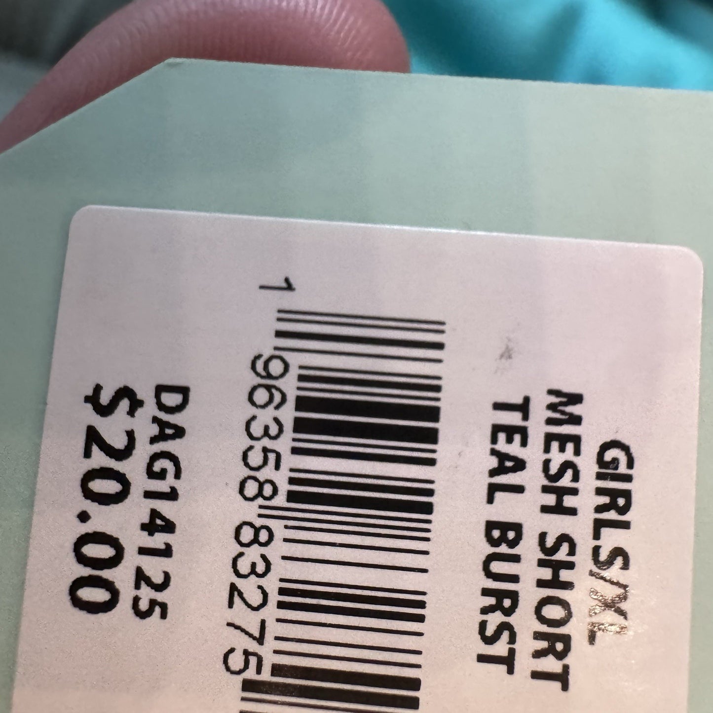 DSG Girls Mesh Shorts Teal Burst XL NWT $20 Mid Rise Athletic Relaxed Fit
