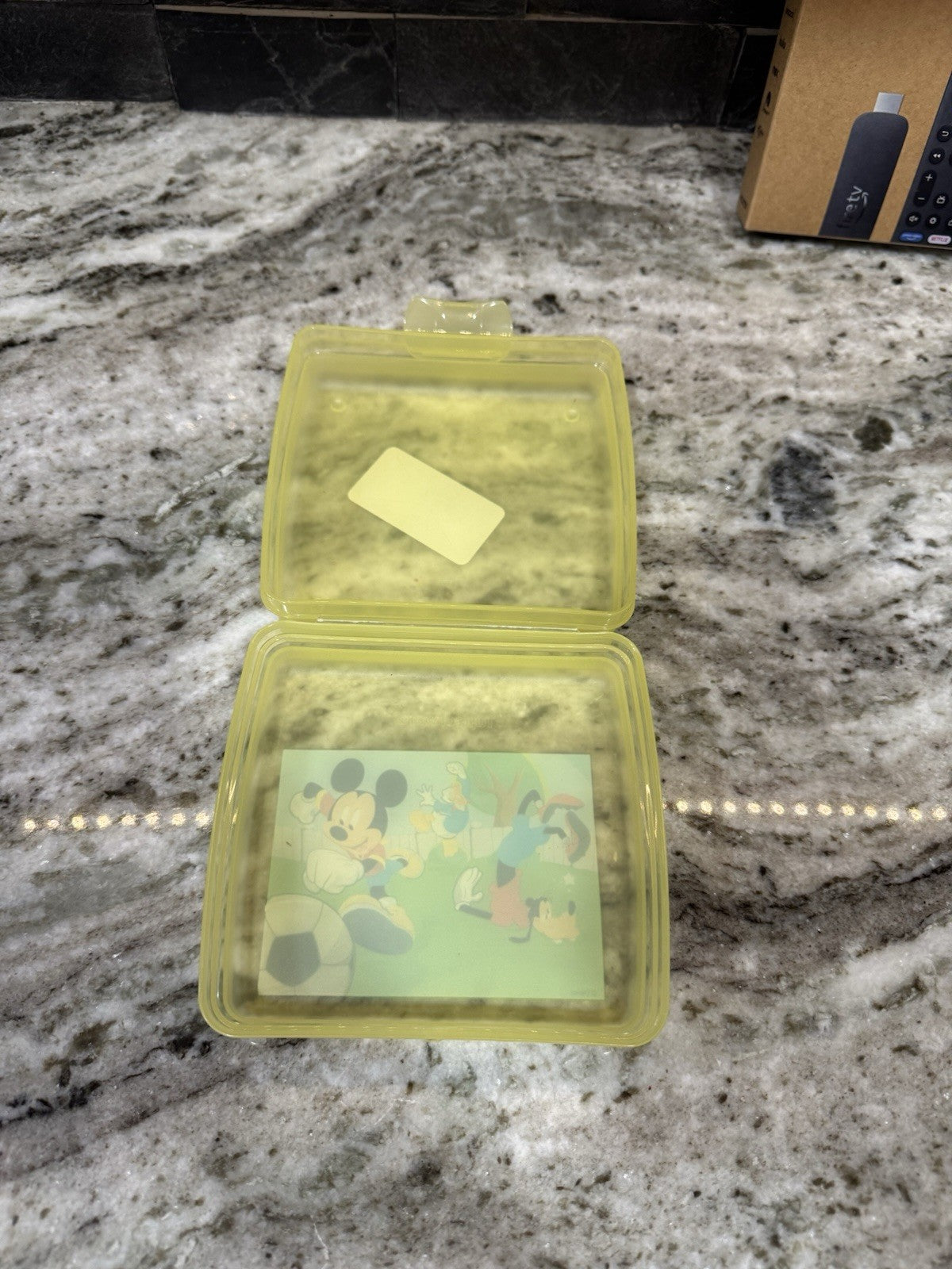 Disney MICKEY Tupperware Hinged Clam Shell sandwich Container