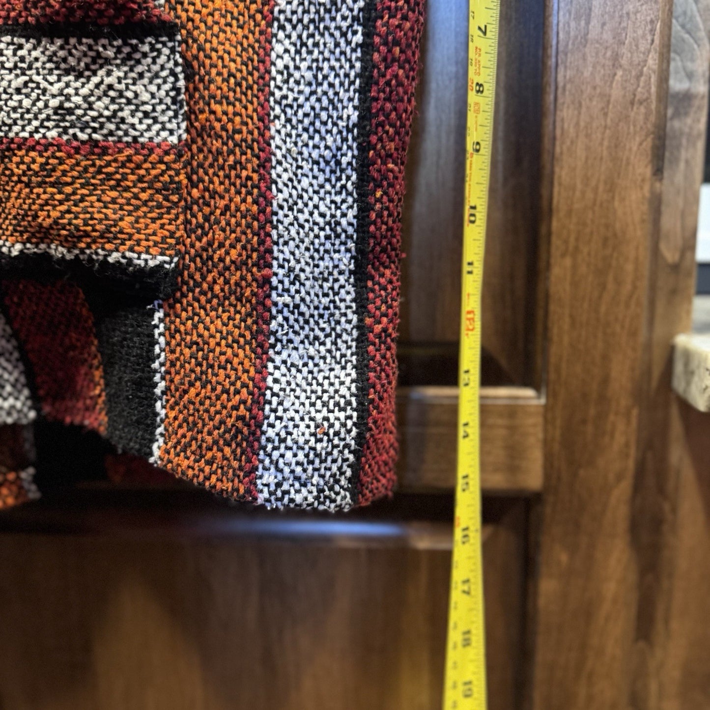 Earthbound Trading Co Baja Hoodie Large Multicolor Woven Pullover Boho Surf